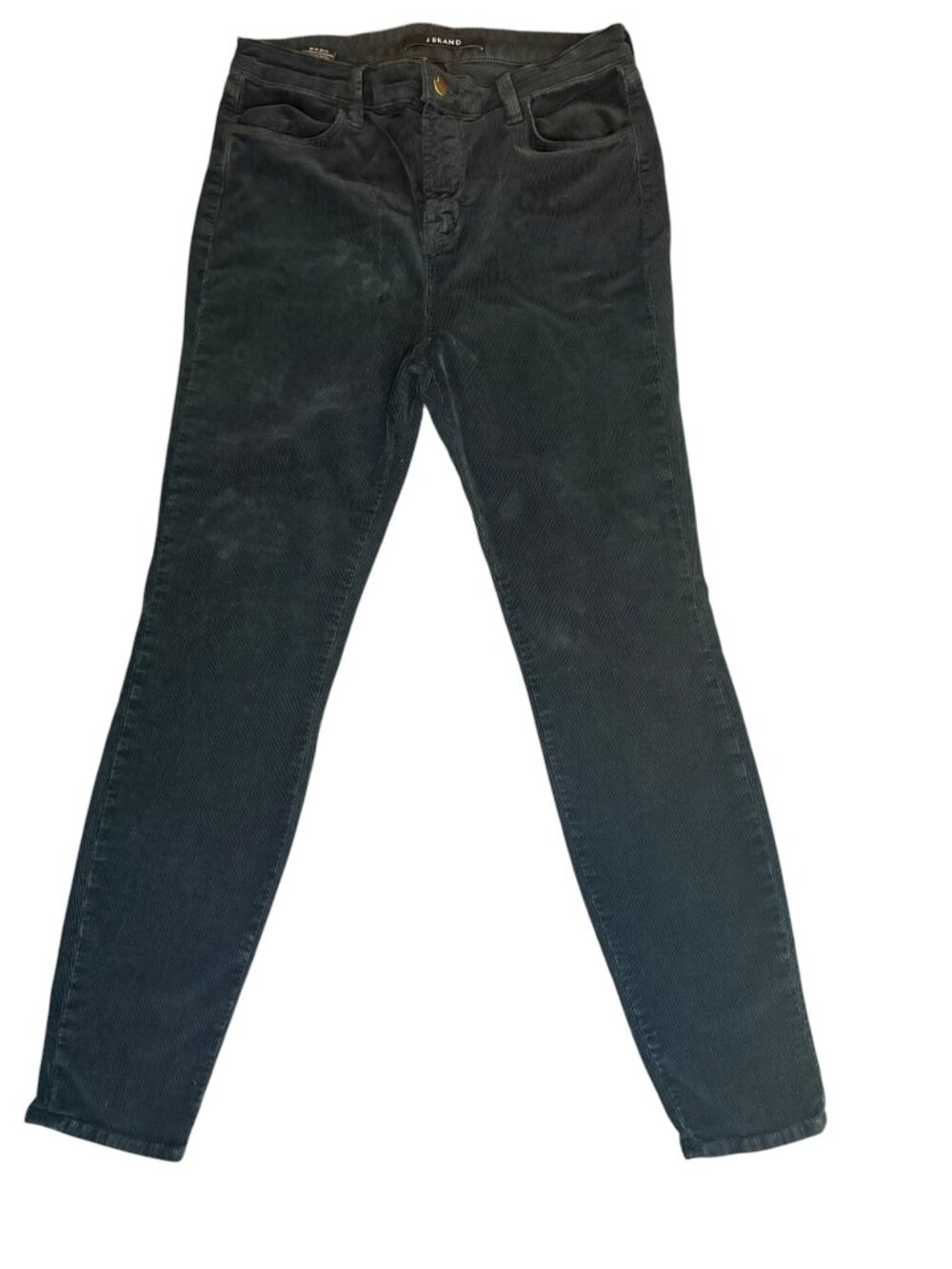 J Brand Alana Corduroy Skinny Pants Size 29 Darkest Grey High Rise Ankle